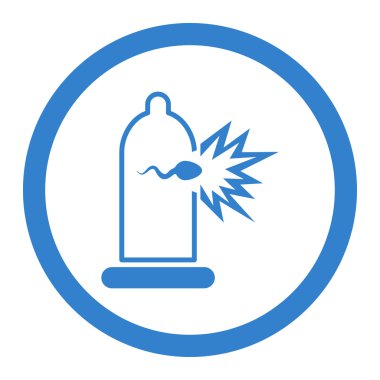 Sperm kaçış yuvarlak vektör simgesi