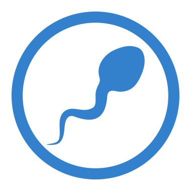 Sperm daire içinde vektör simgesi