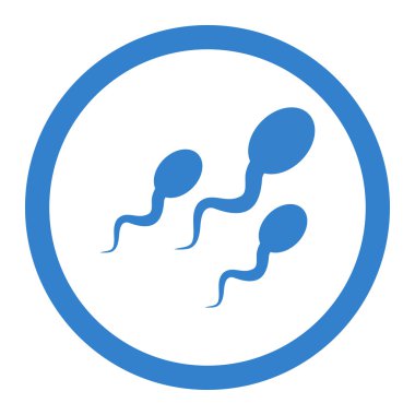 Sperm daire içinde vektör simgesi