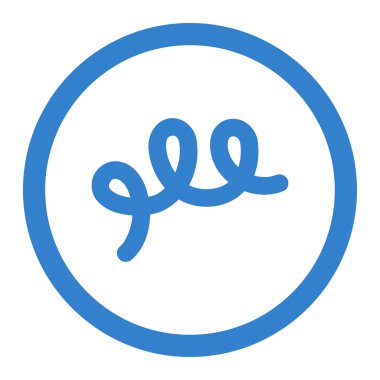 Spiral basili yuvarlak vektör simgesi