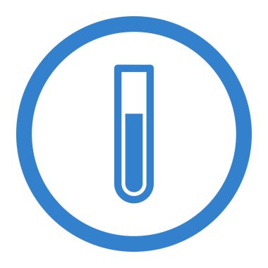 Test tüpü daire içinde vektör simgesi