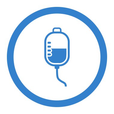 Terapi damlalık daire içinde vektör simgesi