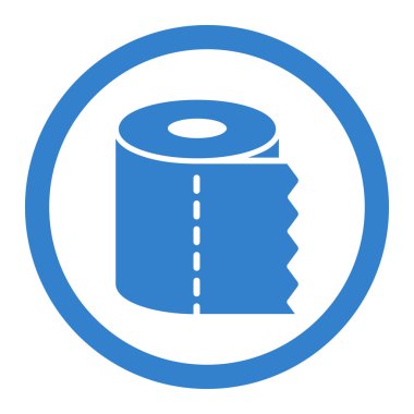 WC Paper Roll Circled Vector Icon