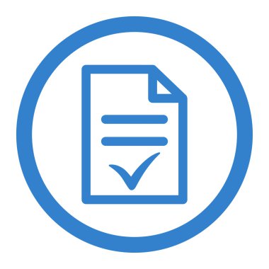 Valid Document Circled Vector Icon