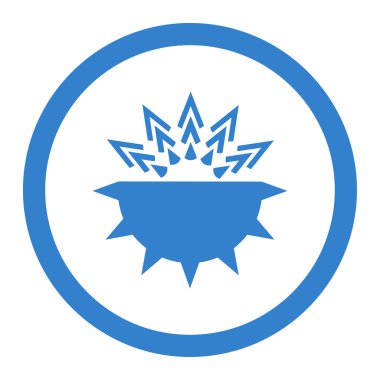 Viral yapı daire içinde vektör simgesi