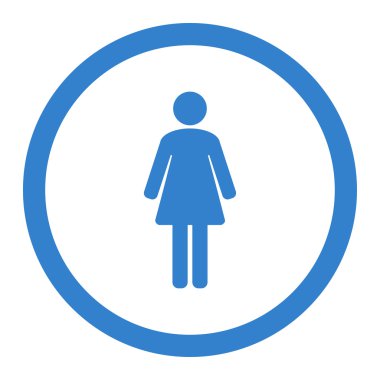 Kadın daire içinde vektör simgesi