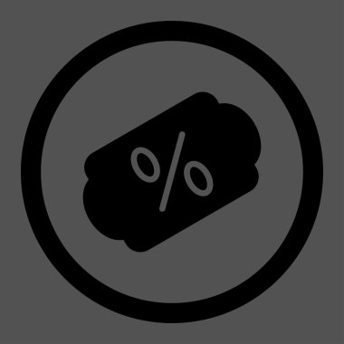 Etiket daire içinde vektör simge indirim