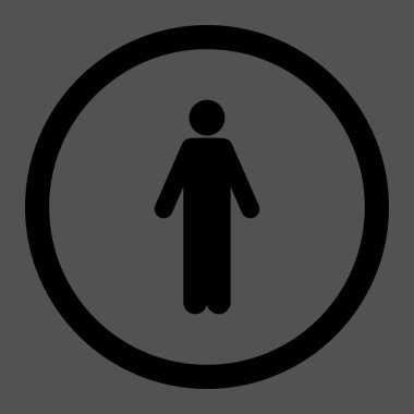 Adam daire içinde vektör simgesi