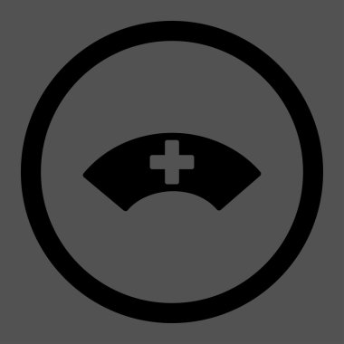 Tıbbi güneşlik daire içinde vektör simgesi