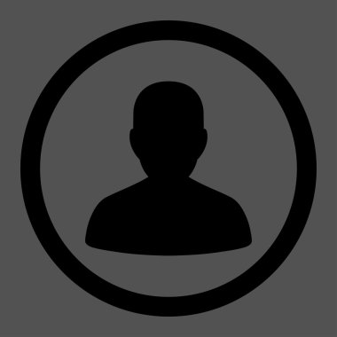 Portre yuvarlak vektör simgesi