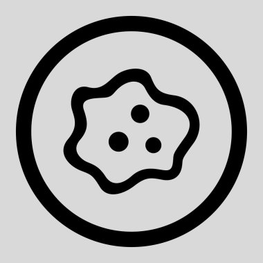 Mikrop daire içinde vektör simgesi