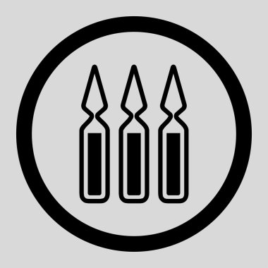 Ampul yuvarlak vektör simgesi