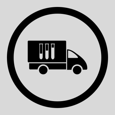 Analiz sevk irsaliyesi yuvarlak vektör simgesi