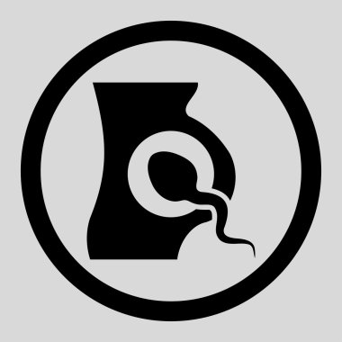 Suni tohumlama yuvarlak vektör simgesi