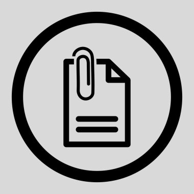 Dosya yuvarlak vektör simgesi ekleme