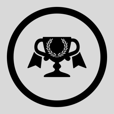 Ödülü Kupası yuvarlak vektör simgesi