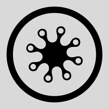 Axenic yuvarlak vektör simgesi