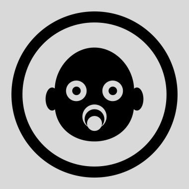 Bebek kafa vektör simge yuvarlak