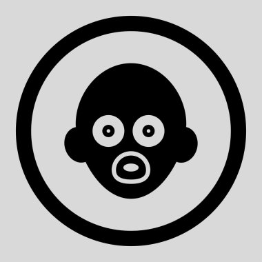 Bebek kafa daire içinde vektör simgesi