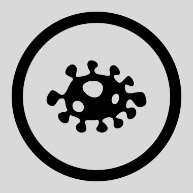 Mikrop yuvarlak vektör simgesi