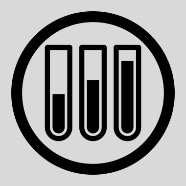 Kan testi yuvarlak vektör simgesi