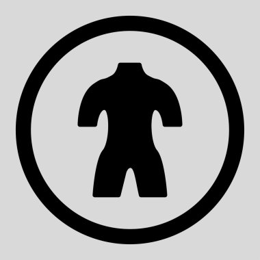 Vücut daire içinde vektör simgesi