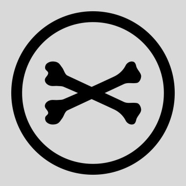 Kemikler daire içinde vektör simgesi