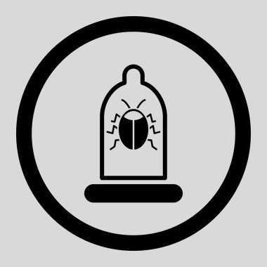 Hata koruma daire içinde vektör simgesi