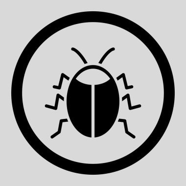 Böcek daire içinde vektör simgesi