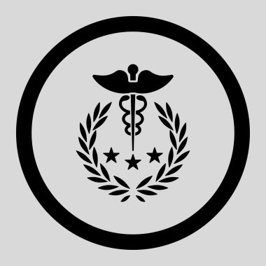 Caduceus Logo yuvarlak vektör simge