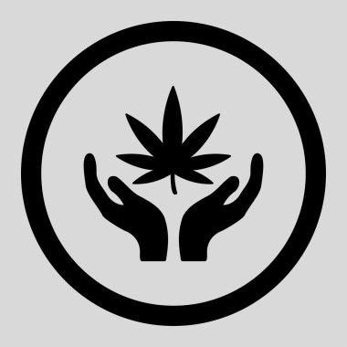 Narkotik bakım yuvarlak vektör simgesi