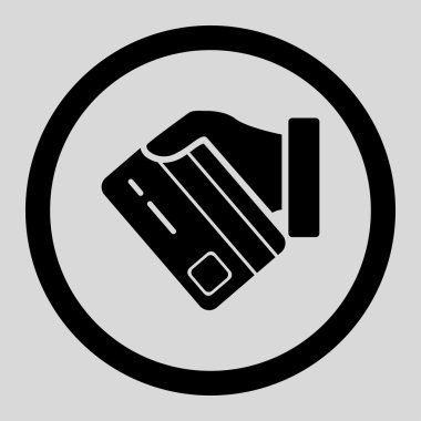 Kartı ödeme daire içinde vektör simgesi