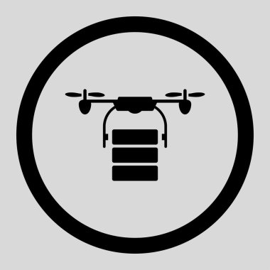 Cargo Copter Rounded Vector Icon