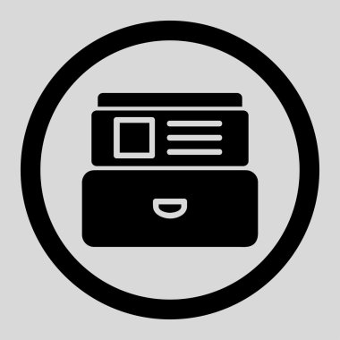 Dizin kutusunda daire içinde vektör simgesi