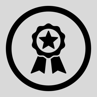 Vektör simge sertifikası mührüne yuvarlak