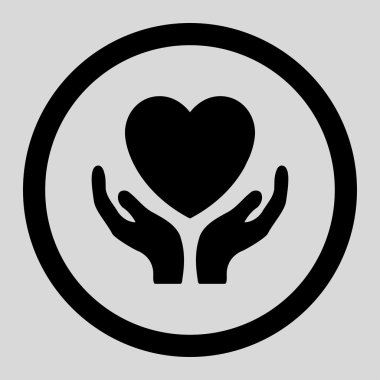 Sadaka daire içinde vektör simgesi