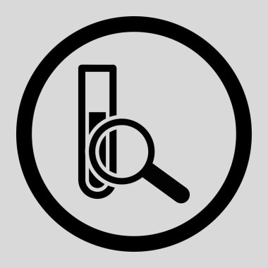 Kimyasal Test yuvarlak vektör simgesi