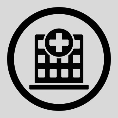 Klinik daire içinde vektör simgesi