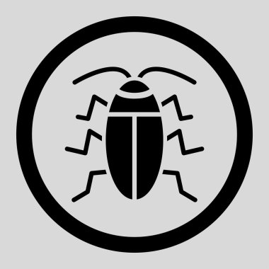 Hamam böceği yuvarlak vektör simgesi