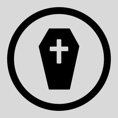 Tabut daire içinde vektör simgesi