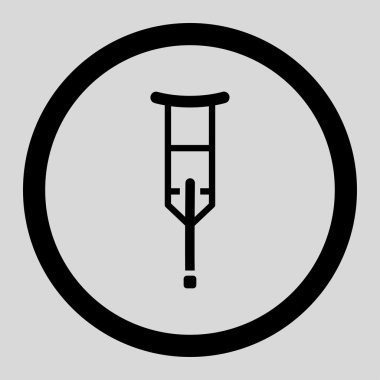 Koltuk değneği daire içinde vektör simgesi