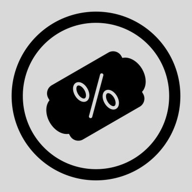 Etiket yuvarlak vektör simge indirim