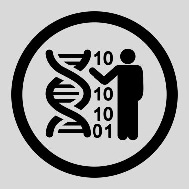 DNA kodu rapor vektör simgesi daire