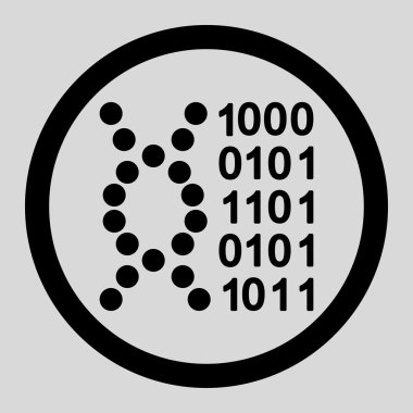 DNA kodu daire içinde vektör simgesi