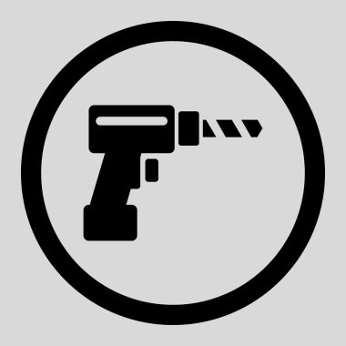 Matkap yuvarlak vektör simgesi