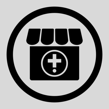 Hastane daire içinde vektör simgesi