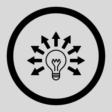 Electrical Light Circled Vector Icon