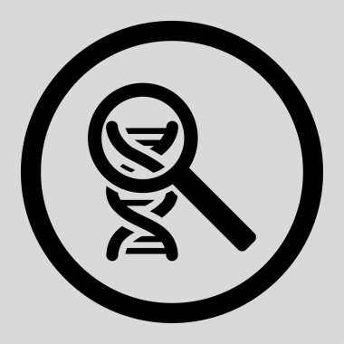 DNA daire içinde vektör simge keşfetmek