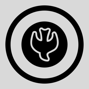 Düşen ruh daire içinde vektör simgesi