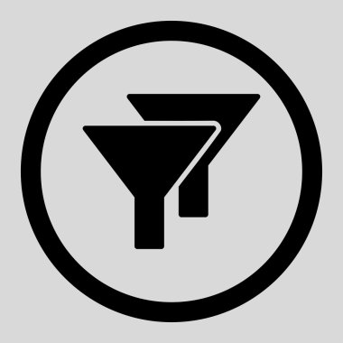 Filtreleri yuvarlak vektör simgesi